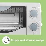 Compact 4-Slice Toaster Oven for Baking & Broiling