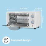 Compact 4-Slice Toaster Oven for Baking & Broiling