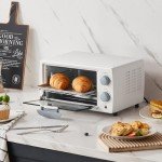 Compact 4-Slice Toaster Oven for Baking & Broiling