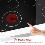 30-Inch Electric Ceramic Cooktop with 4 Burners