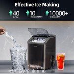 KOVIET Countertop Nugget Ice Maker, 40lbs/24H