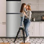 THFRIONE 30" Top Freezer Stainless Steel Refrigerator