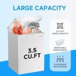 BANGSON 3.5 Cu.Ft. Chest Freezer with Basket