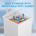 BANGSON 3.5 Cu.Ft. Chest Freezer with Basket