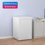 BANGSON 3.5 Cu.Ft. Chest Freezer with Basket