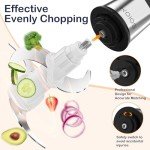 KOIOS 500W Electric Food Processor with Dual Bowls