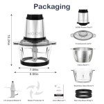 KOIOS 500W Electric Food Processor with Dual Bowls