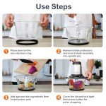 KOIOS 500W Electric Food Processor with Dual Bowls