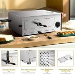 GOFLAME 1450W Stainless Steel Electric Pizza Oven