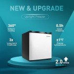 EUHOMY Compact 1.1 Cu. Ft. Mini Freezer
