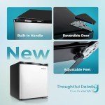 EUHOMY Compact 1.1 Cu. Ft. Mini Freezer