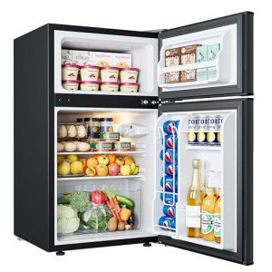 Compact Mini Fridge with Freezer – 3.2 Cu.Ft