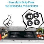 4-Pack Drip Pans for Whirlpool Electric Stove