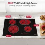 GASLAND 30 Inch Electric Cooktop with Touch Control