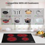 GASLAND 30 Inch Electric Cooktop with Touch Control