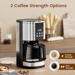 Electactic 10-Cup Programmable Coffee Maker with Touch Screen