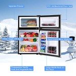 COSTWAY 3.2 cu ft Mini Fridge with Freezer