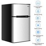 COSTWAY 3.2 cu ft Mini Fridge with Freezer