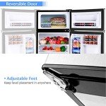 COSTWAY 3.2 cu ft Mini Fridge with Freezer