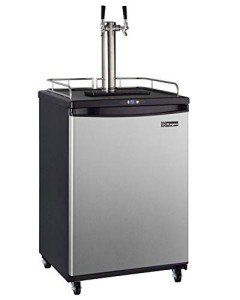 Kegco Stainless Steel Two-Faucet Keg Dispenser