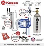 Kegco Stainless Steel Two-Faucet Keg Dispenser