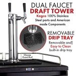 Kegco Stainless Steel Two-Faucet Keg Dispenser