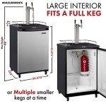 Kegco Stainless Steel Two-Faucet Keg Dispenser