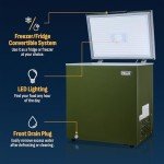 Newair 5 Cu. Ft. Olive Green Chest Freezer