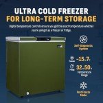 Newair 5 Cu. Ft. Olive Green Chest Freezer
