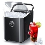 Compact ZAFRO Ice Maker - 8 Bullet Ice in 9 Mins