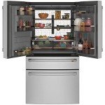 Cafe 27.6 Cu.Ft. Stainless 4-Door French Refrigerator