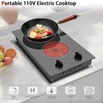 Karinear 2-Burner Portable Electric Cooktop, 12 Inch