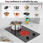 Karinear 2-Burner Portable Electric Cooktop, 12 Inch