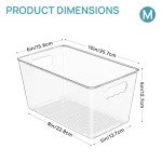 Clear Plastic Storage Bins Set for Organizing