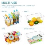 Clear Plastic Storage Bins Set for Organizing
