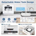 Portable Countertop Dishwasher with 7L Water Tank