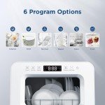 Portable Countertop Dishwasher with 7L Water Tank