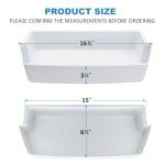Refrigerator Door Shelf Bin - 2 Pack Compatible