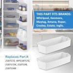 Refrigerator Door Shelf Bin - 2 Pack Compatible