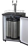 Kegco K309X-2 Black Stainless Steel Keg Dispenser