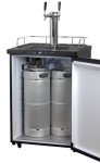 Kegco K309X-2 Black Stainless Steel Keg Dispenser
