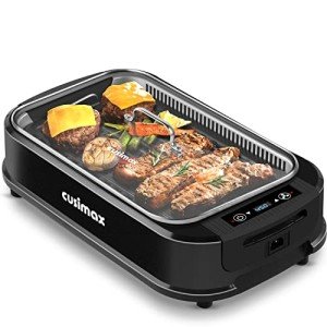 CUSIMAX Smokeless Indoor Electric Grill with LED Display