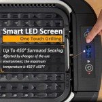 CUSIMAX Smokeless Indoor Electric Grill with LED Display