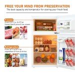 Frestec 3.1 CU Mini Fridge with Freezer