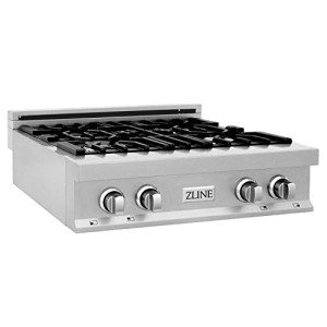 ZLINE 30" Stainless Steel Gas Stovetop with 4 Burners