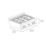 ZLINE 30" Stainless Steel Gas Stovetop with 4 Burners