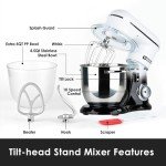 5QT Stand Mixer with 2 Bowls and Attachments