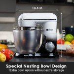 5QT Stand Mixer with 2 Bowls and Attachments