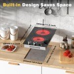 2-Burner Electric Cooktop with Touch Control