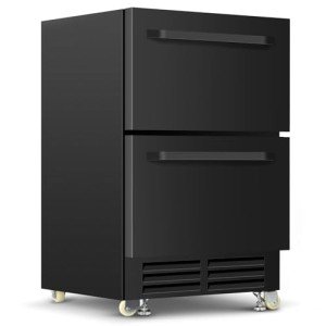 Velieta 24 Inch Dual Drawer Outdoor Beverage Fridge